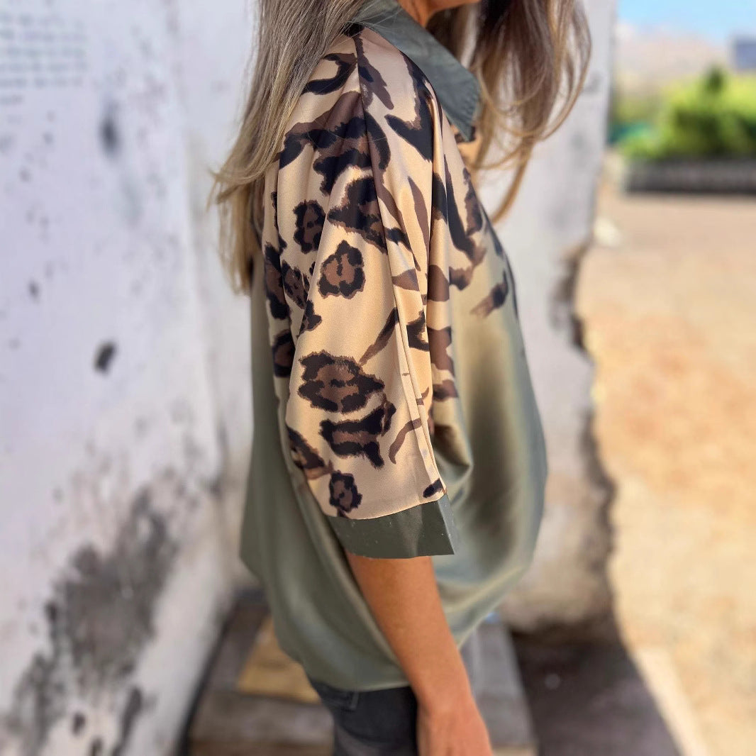 Dame Transparent Blus med djurmönster Mirla-Eva Jonsson