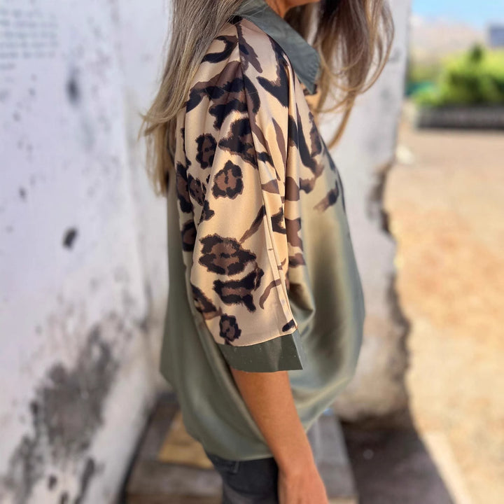 Dame Transparent Blus med djurmönster Mirla-Eva Jonsson