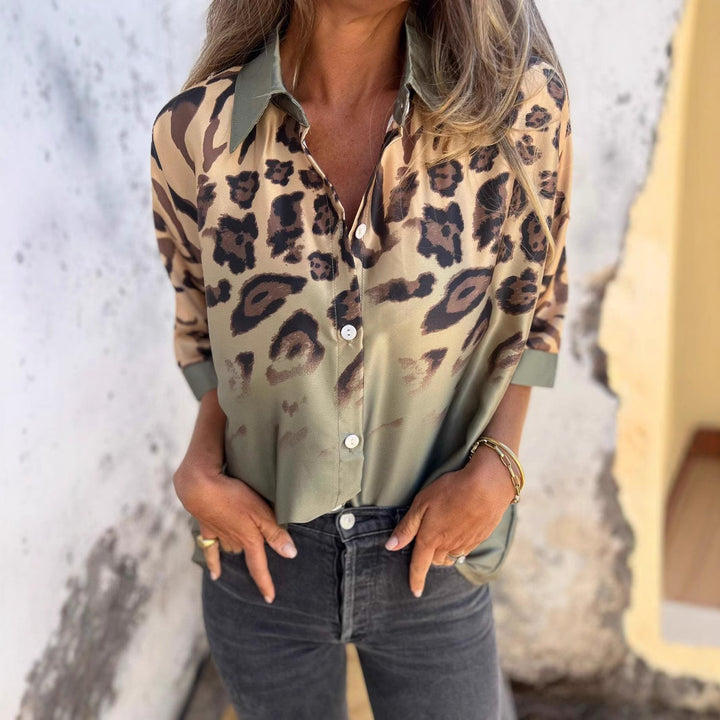 Dame Transparent Blus med djurmönster Mirla-Eva Jonsson