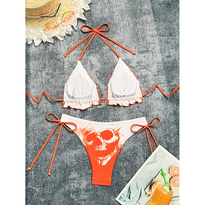 Dame Triangel-Bikini med coolt dödskalle-design Mirla-Eva Jonsson