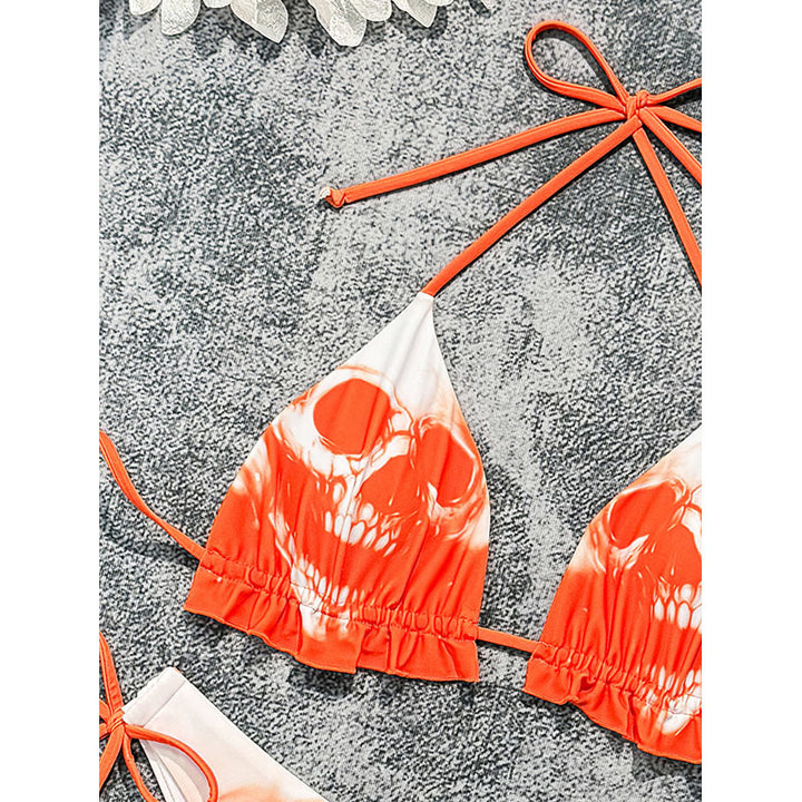 Dame Triangel-Bikini med coolt dödskalle-design Mirla-Eva Jonsson