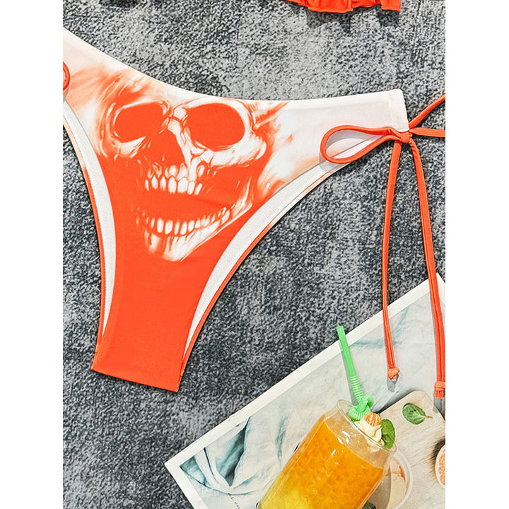 Dame Triangel-Bikini med coolt dödskalle-design Mirla-Eva Jonsson