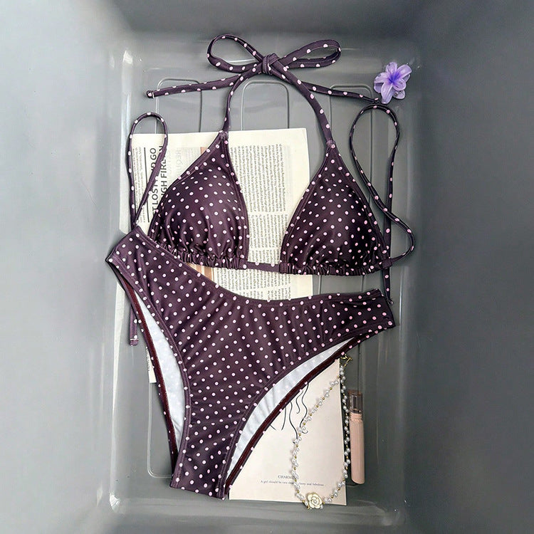 Dame Triangel-Bikini med dekorativa prickar Mirla-Eva Jonsson