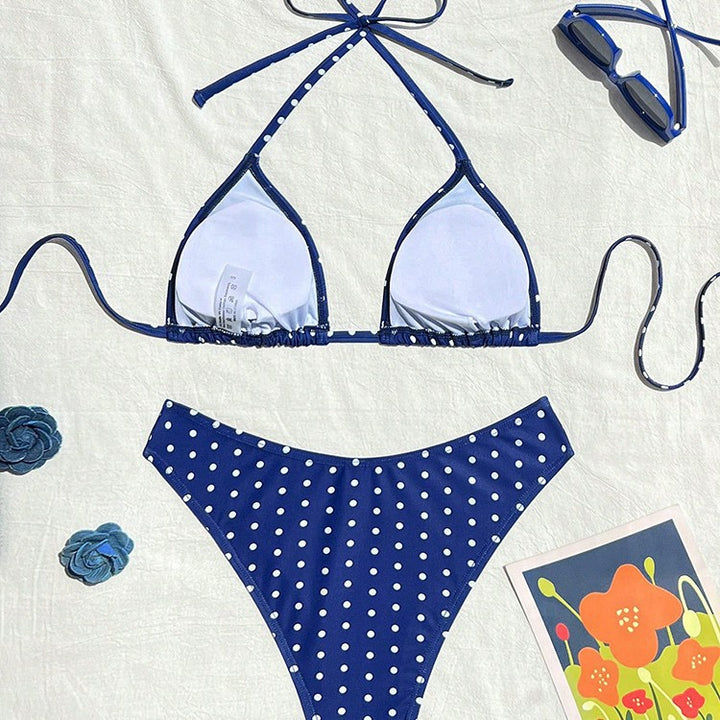 Dame Triangel-Bikini med dekorativa prickar Mirla-Eva Jonsson
