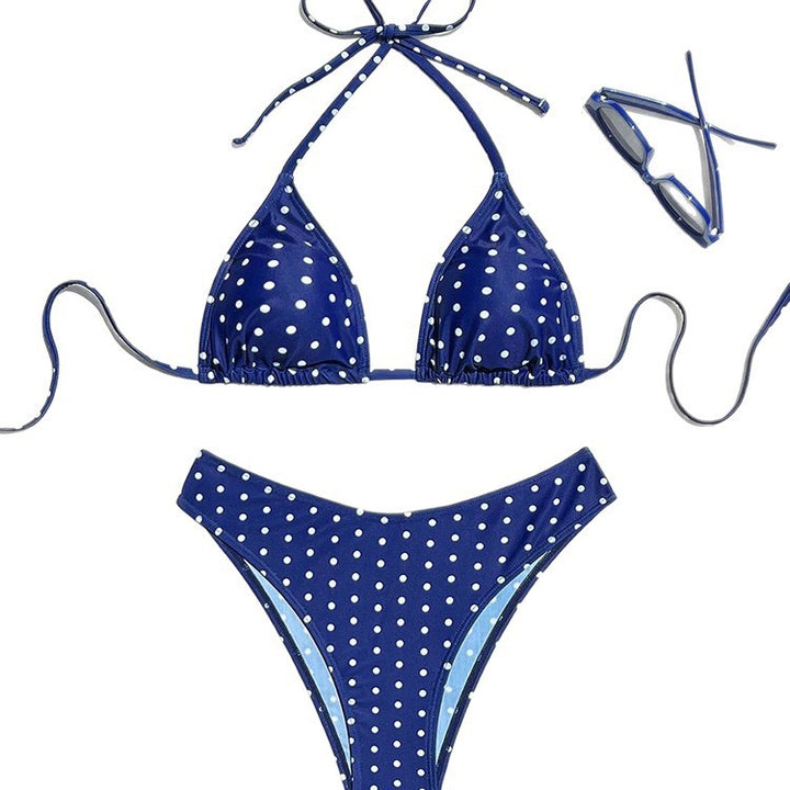 Dame Triangel-Bikini med dekorativa prickar Mirla-Eva Jonsson