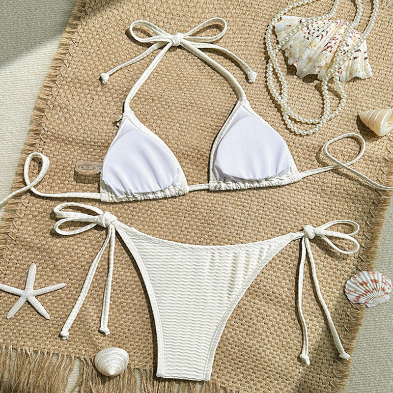 Dame Triangel-Bikini med dekorativa snäckdetaljer Mirla-Eva Jonsson