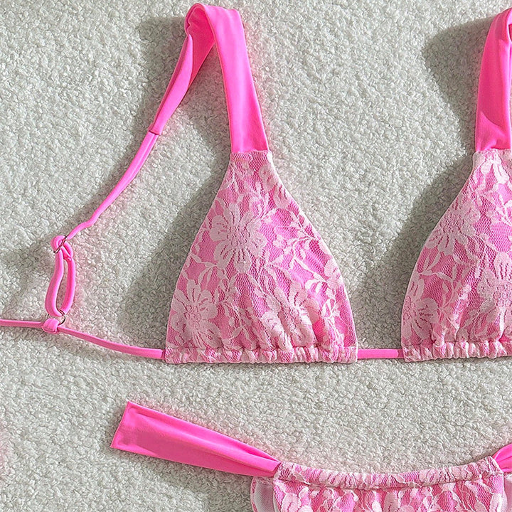 Dame Triangel-Bikini med eleganta spetsdetaljer Mirla-Eva Jonsson