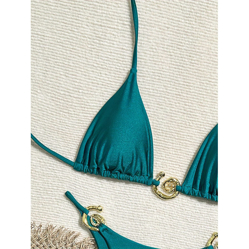 Dame Triangel-Bikini med guld accenter Mirla-Eva Jonsson