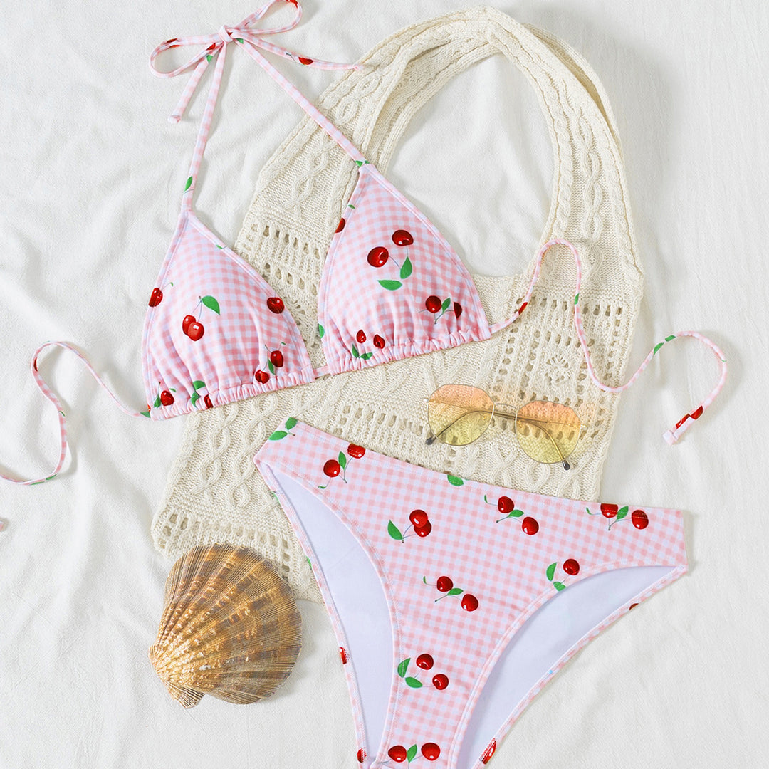 Dame Triangel-Bikini med justerbar hållare och modernt prickdesign Mirla-Eva Jonsson