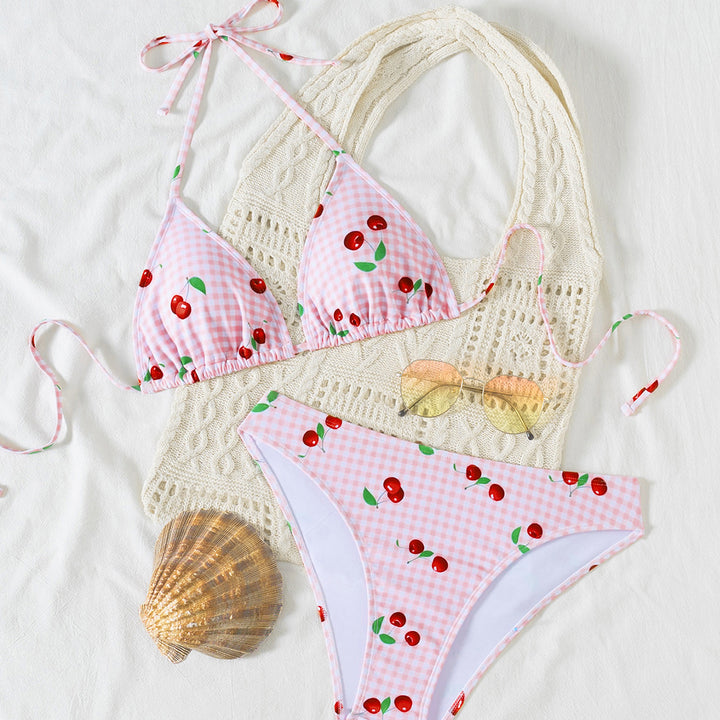 Dame Triangel-Bikini med justerbar hållare och modernt prickdesign Mirla-Eva Jonsson