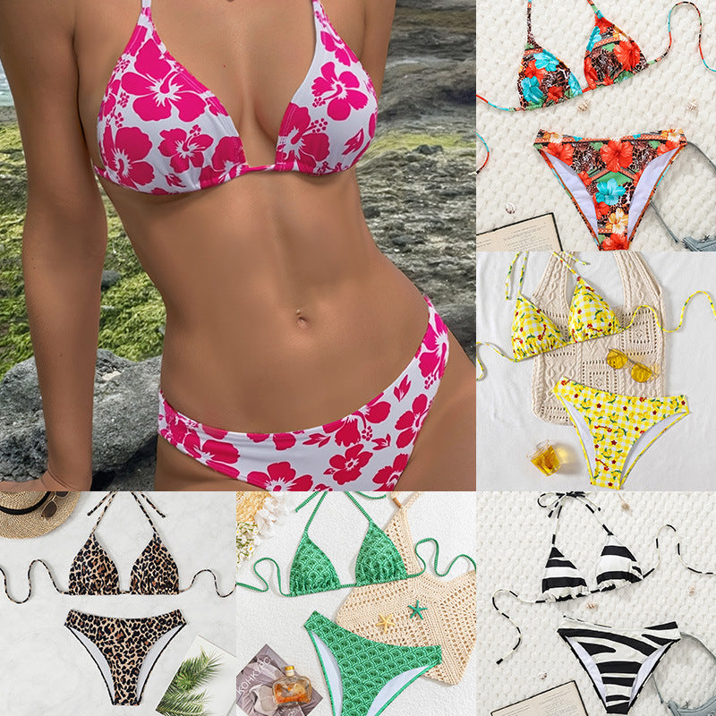 Dame Triangel-Bikini med justerbar hållare och modernt prickdesign Mirla-Eva Jonsson