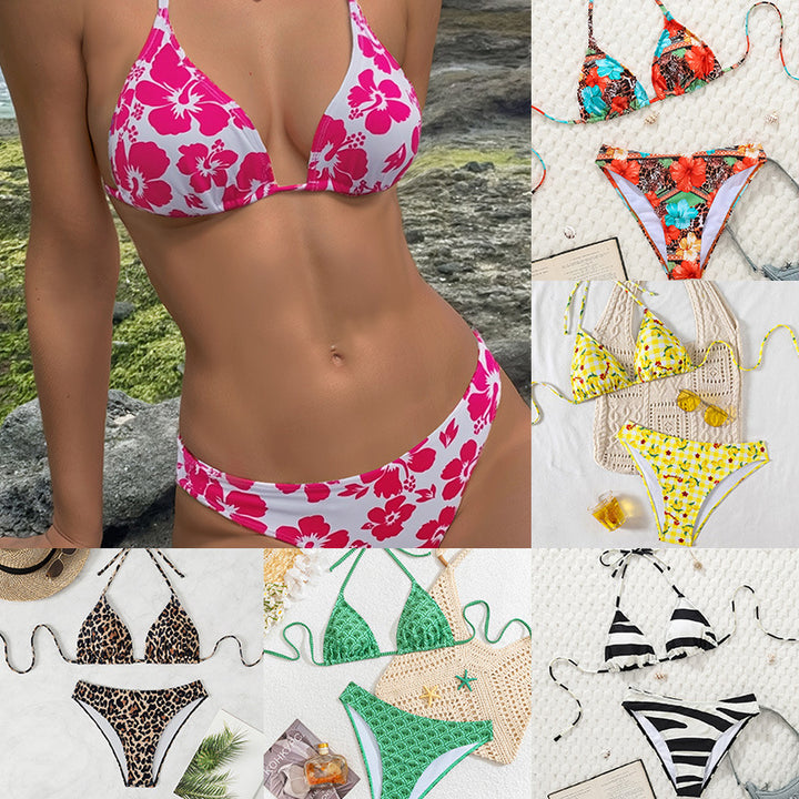 Dame Triangel-Bikini med justerbar hållare och modernt prickdesign Mirla-Eva Jonsson