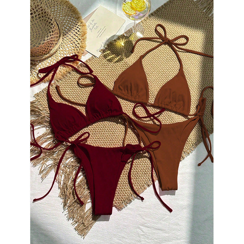 Dame Triangel-Bikini med knytbara snören Mirla-Eva Jonsson