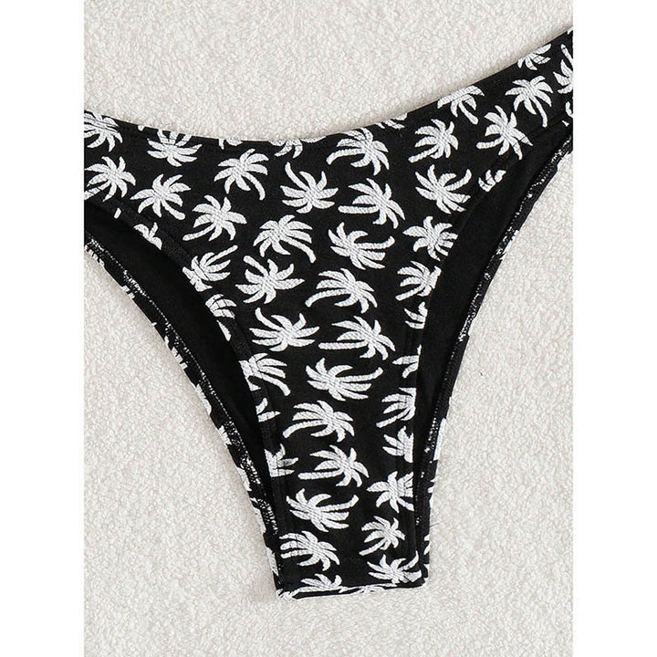 Dame Triangel-Bikini med kontrasterande palmtryck Mirla-Eva Jonsson