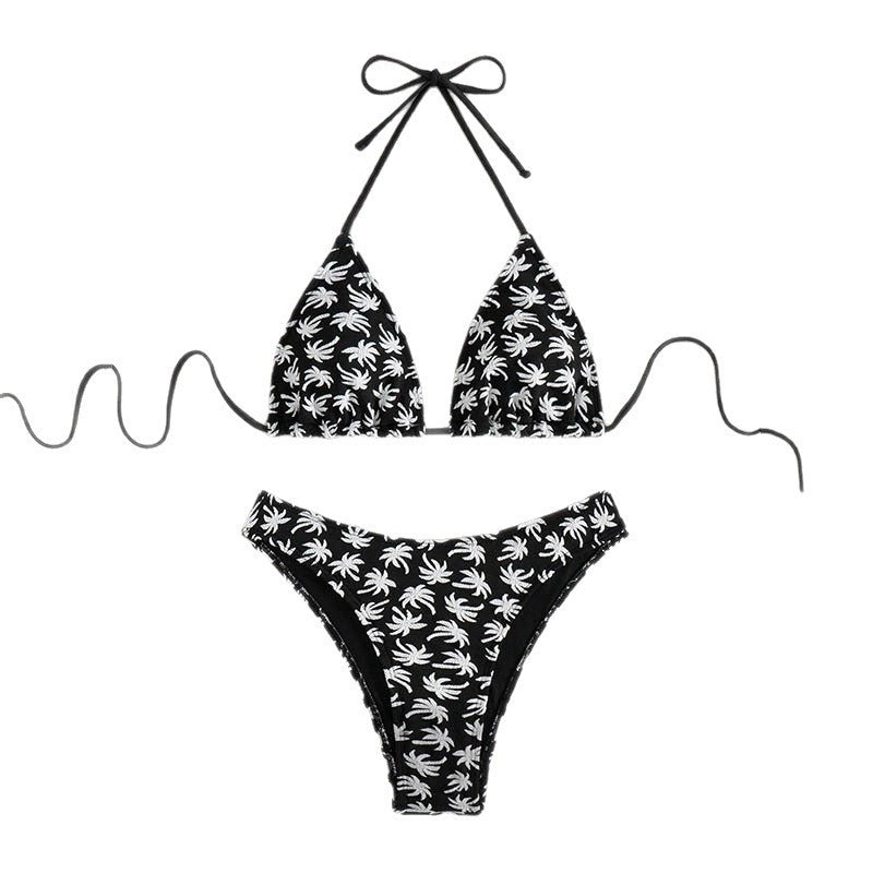Dame Triangel-Bikini med kontrasterande palmtryck Mirla-Eva Jonsson