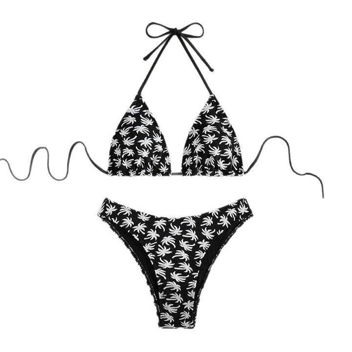 Dame Triangel-Bikini med kontrasterande palmtryck Mirla-Eva Jonsson