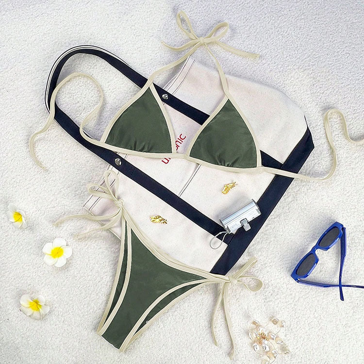 Dame Triangel-Bikini med lekfullt snördesign Mirla-Eva Jonsson
