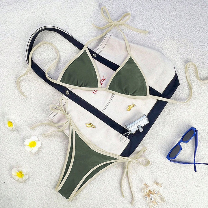 Dame Triangel-Bikini med lekfullt snördesign Mirla-Eva Jonsson