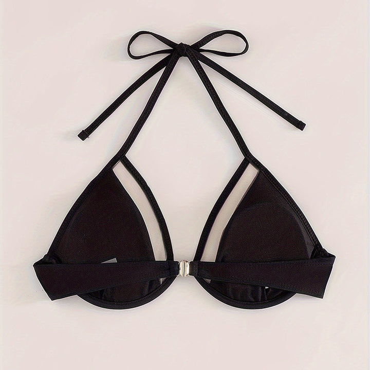 Dame Triangel-Bikini med transparenta insatser och elegant midja Mirla-Eva Jonsson