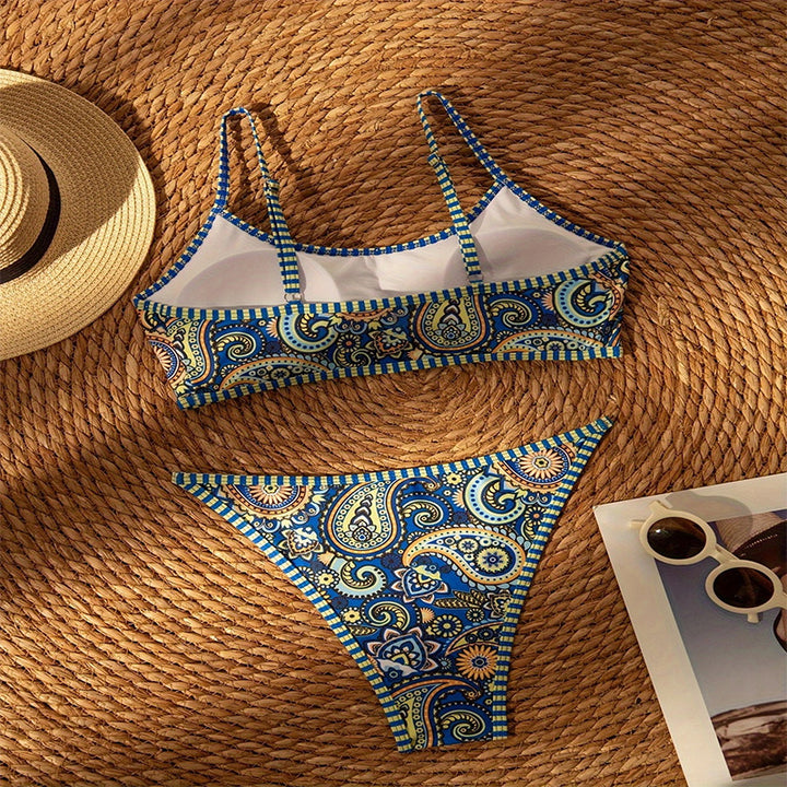 Dame Triangel-Bikini-set med lekfullt mönster och bekväm passform Mirla-Eva Jonsson