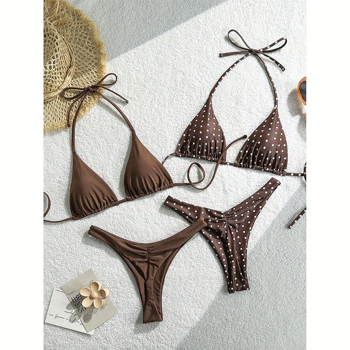Dame Triangel-Bikini-set med raffinerade detaljer Mirla-Eva Jonsson