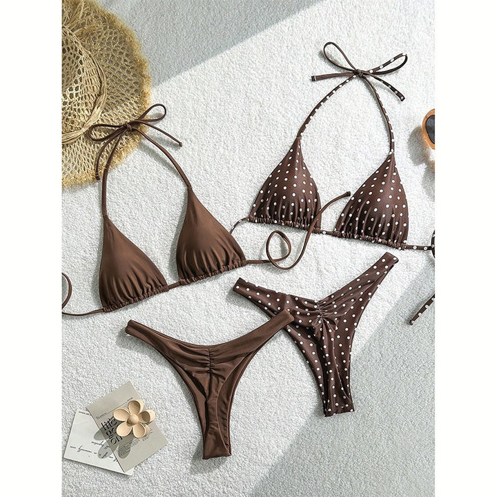 Dame Triangel-Bikini-set med raffinerade detaljer Mirla-Eva Jonsson