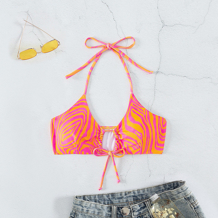 Dame Triangel-Bikiniövre med trendigt zebramönster Mirla-Eva Jonsson