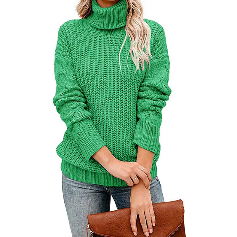 Dame Turtleneck Grovstickad Tröja Mirla-Eva Jonsson