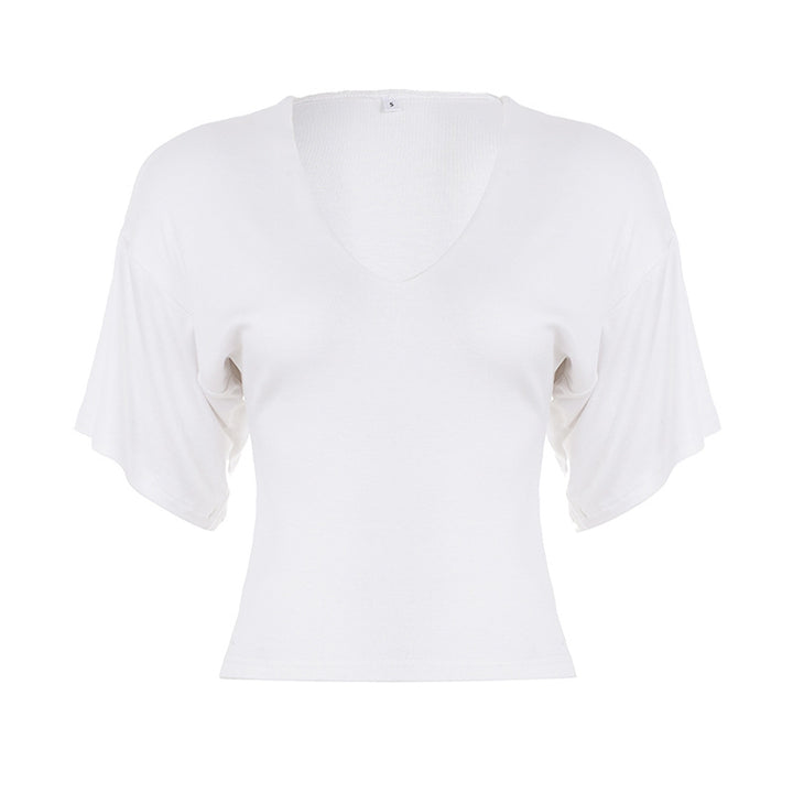 Dame V-hals oversized skjorta Mirla-Eva Jonsson