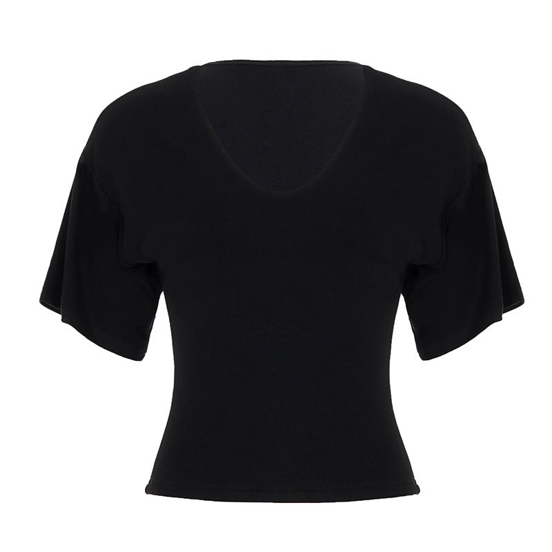 Dame V-hals oversized skjorta Mirla-Eva Jonsson