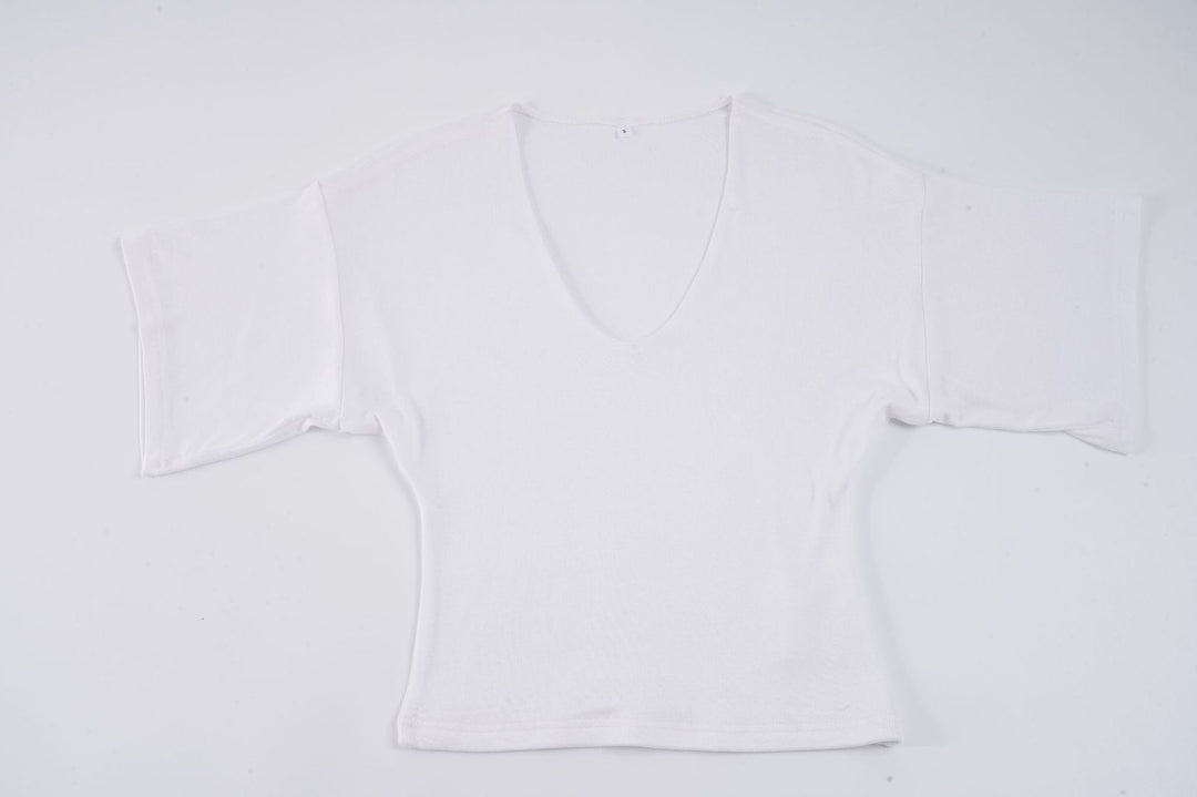 Dame V-hals oversized skjorta Mirla-Eva Jonsson