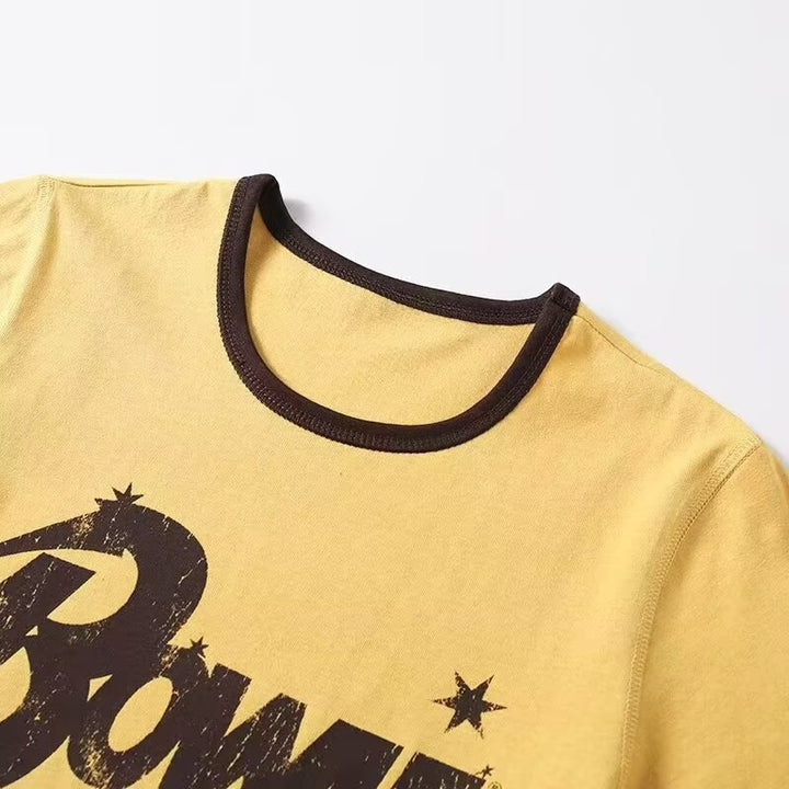 Dame Vintage T-shirt med rund halsringning Mirla-Eva Jonsson