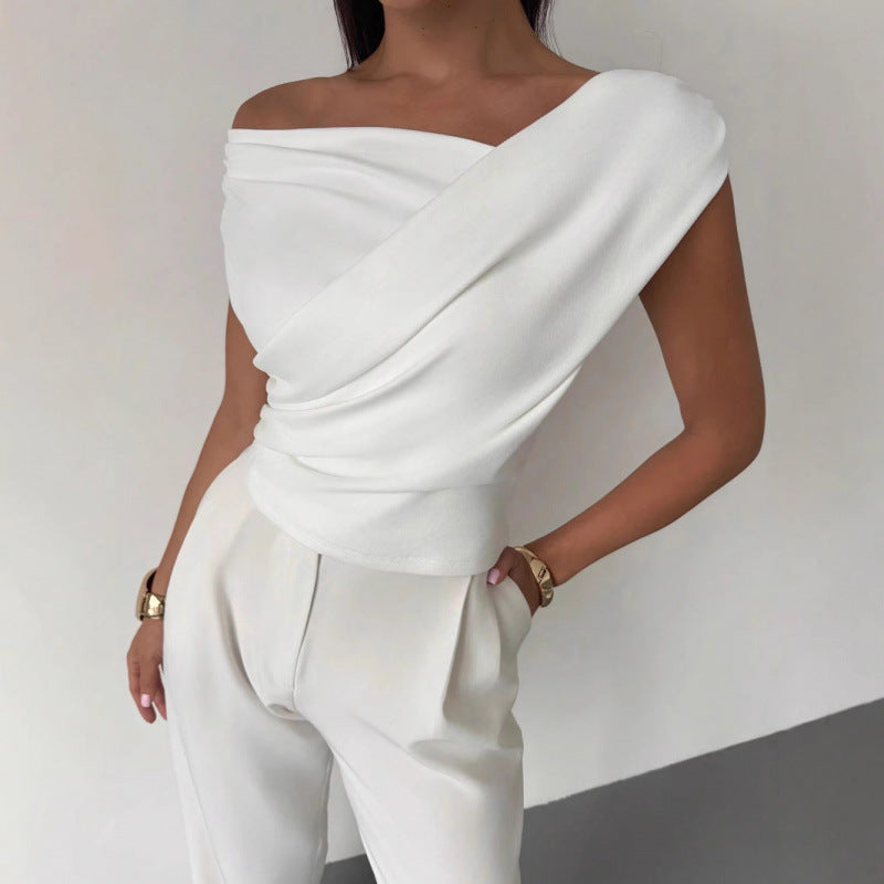 Dame Wickeloberteil med mjukt tyg och elegant design Mirla-Eva Jonsson