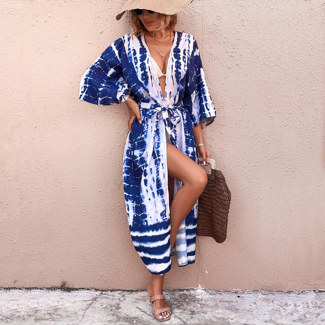 Dame Wrap Kimono Cover with practical tie belt Mirla-Eva Jonsson