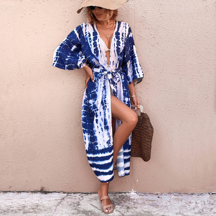 Dame Wrap Kimono Cover with practical tie belt Mirla-Eva Jonsson