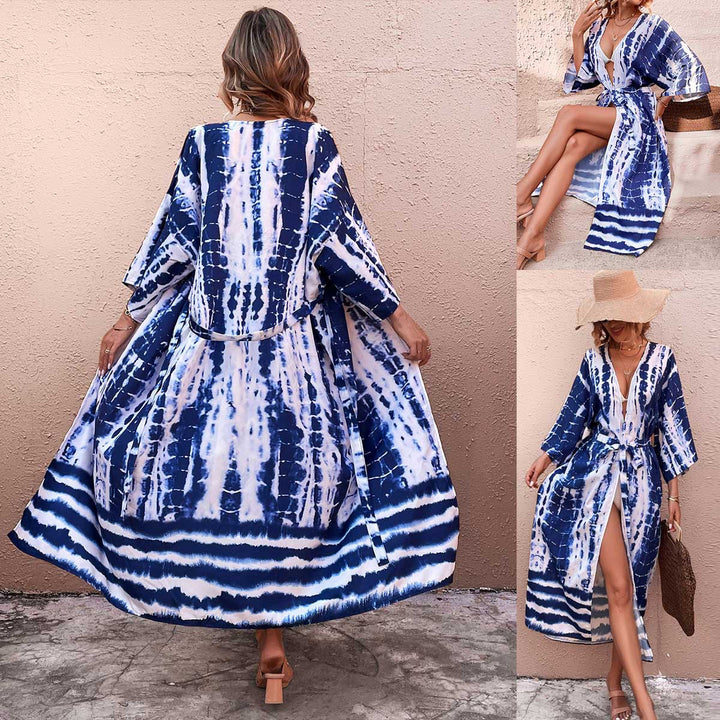 Dame Wrap Kimono Cover with practical tie belt Mirla-Eva Jonsson