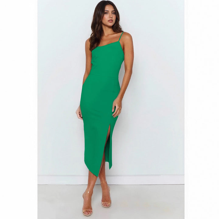 Dame ärmlös Midi-klänning med elegant sprund Mirla-Eva Jonsson