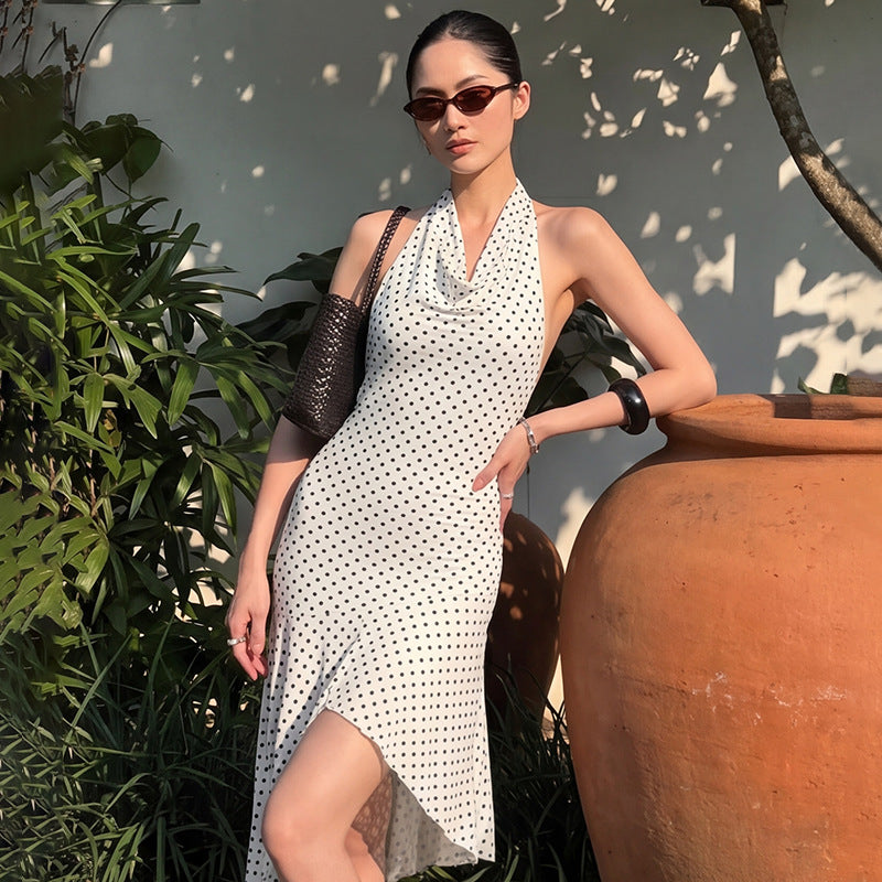 Dame ärmlös Polka-Dots klänning Mirla-Eva Jonsson