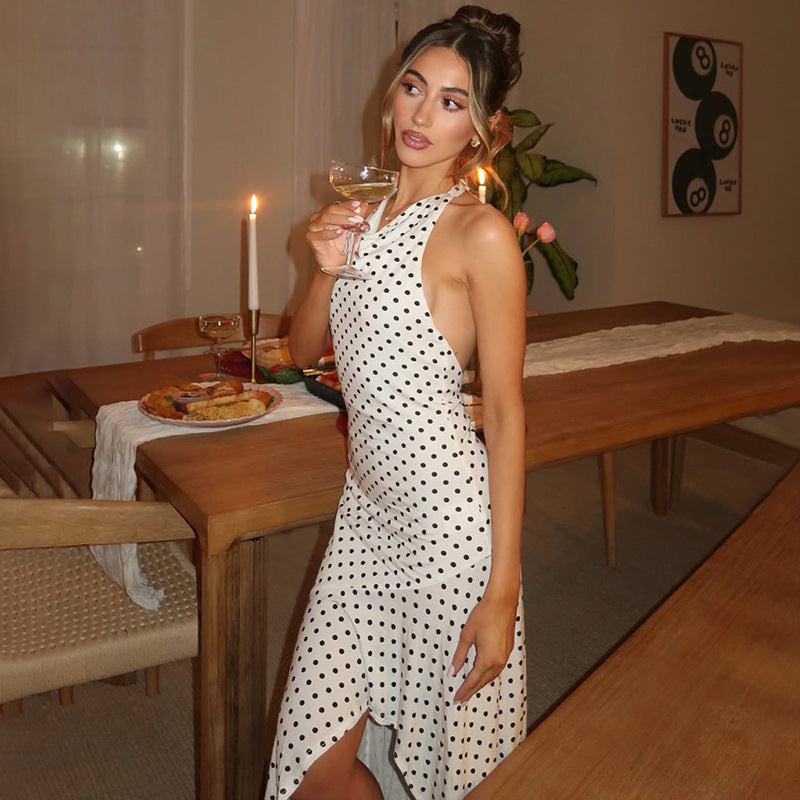 Dame ärmlös Polka-Dots klänning Mirla-Eva Jonsson