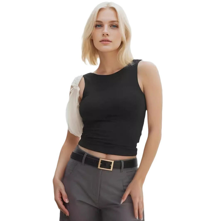 Dame ärmlös basic-top med elegant snitt Mirla-Eva Jonsson