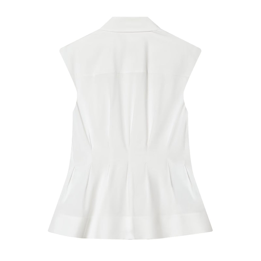 Dame ärmlös blus med modern snitt Mirla-Eva Jonsson