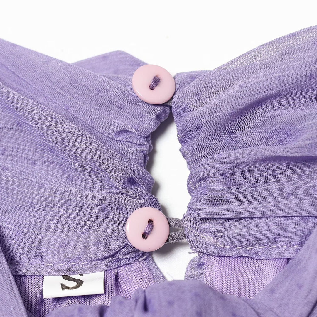Dame ärmlös halterneck topp med elegant rynkning och modernt nyckelhålskutt Mirla-Eva Jonsson