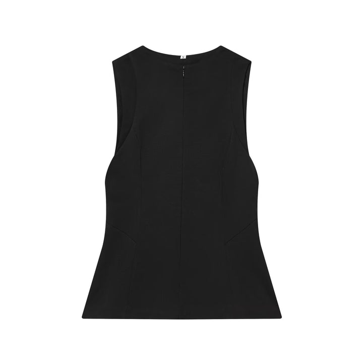 Dame ärmlös topp med elegant snitt och fin midjefitting Mirla-Eva Jonsson