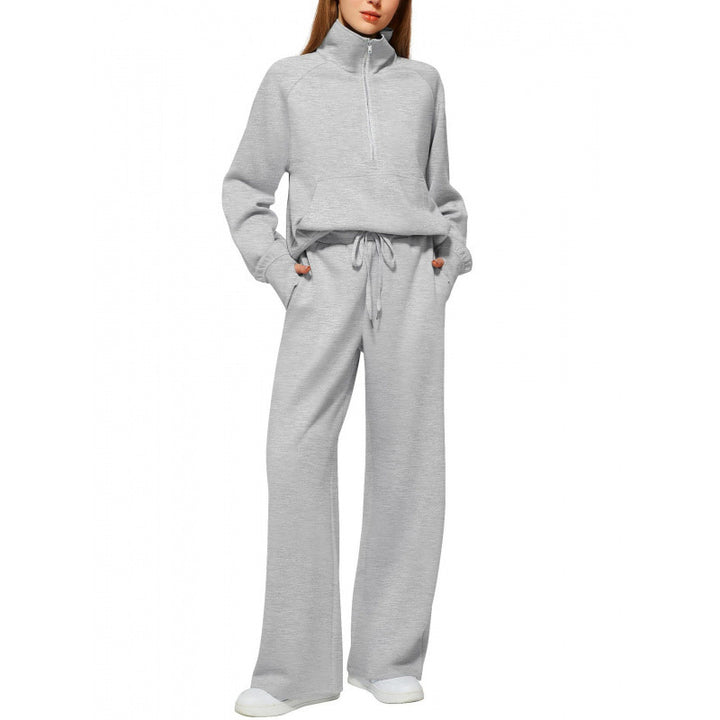 Dame avslappnad högkrage sweatshirt med vida byxor Mirla-Eva Jonsson