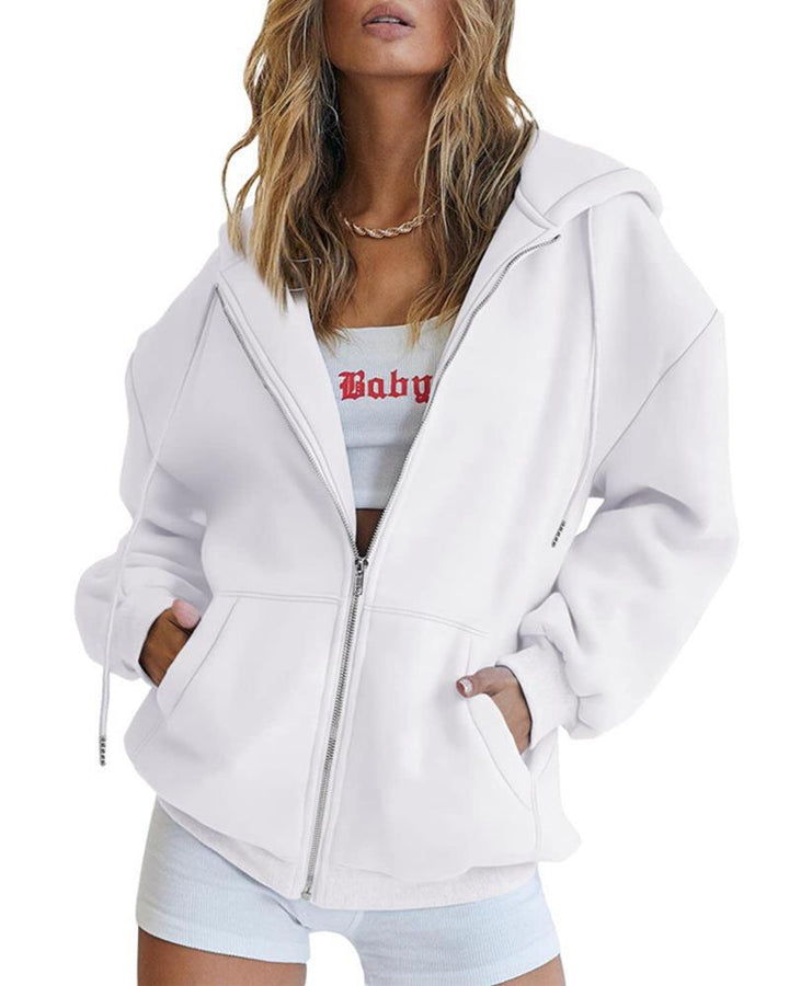 Dame avslappnad hoodie jacka med oversized skärning Eva Jonsson-Eva Jonsson