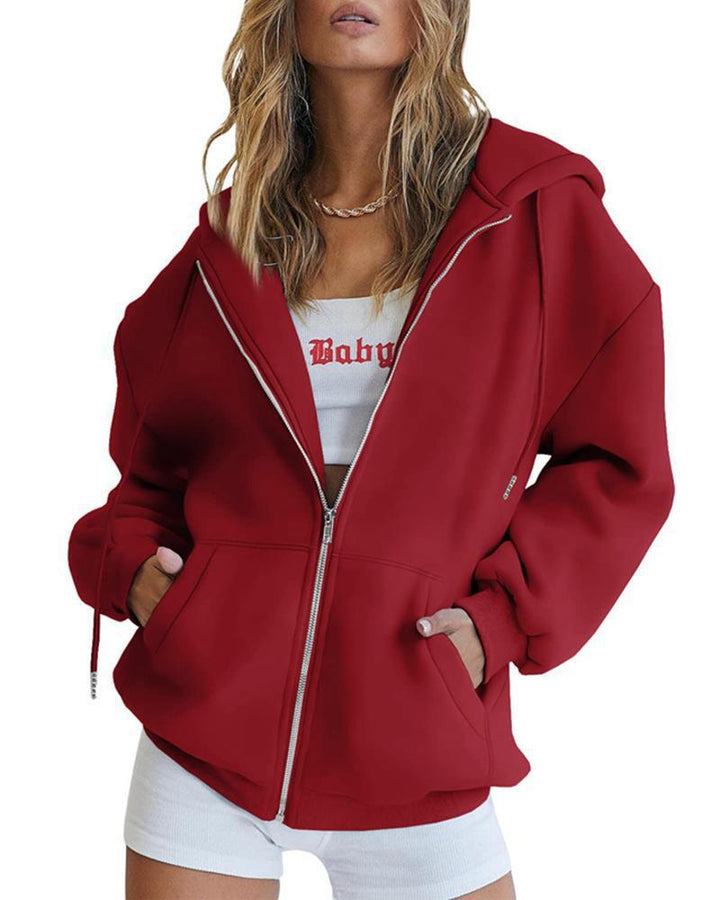 Dame avslappnad hoodie jacka med oversized skärning Eva Jonsson-Eva Jonsson
