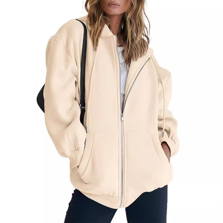 Dame avslappnad hoodie jacka med oversized skärning Eva Jonsson-Eva Jonsson