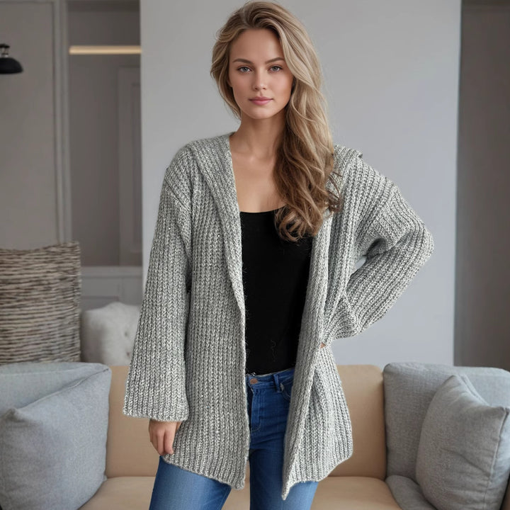 Dame avslappnad kappa med öppna fronter och voluminösa ärmar Mirla-Eva Jonsson