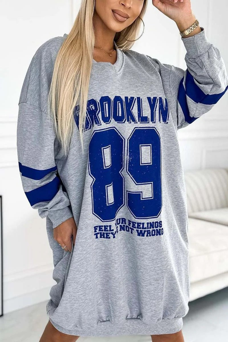 Dame avslappnad oversized hoodie klänning Mirla-Eva Jonsson