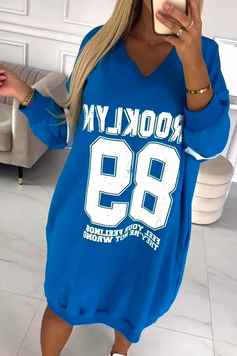 Dame avslappnad oversized hoodie klänning Mirla-Eva Jonsson